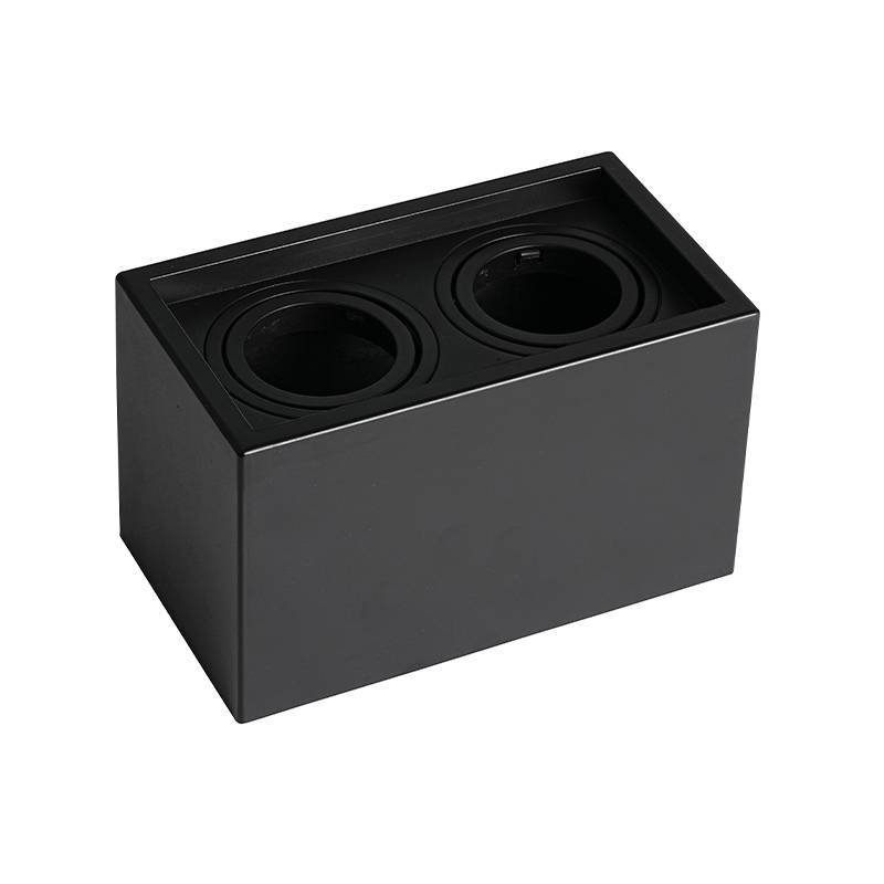 Spot Sobrepor Nordecor Loyo 2L MR16 Preto 166x94x96mm 6985