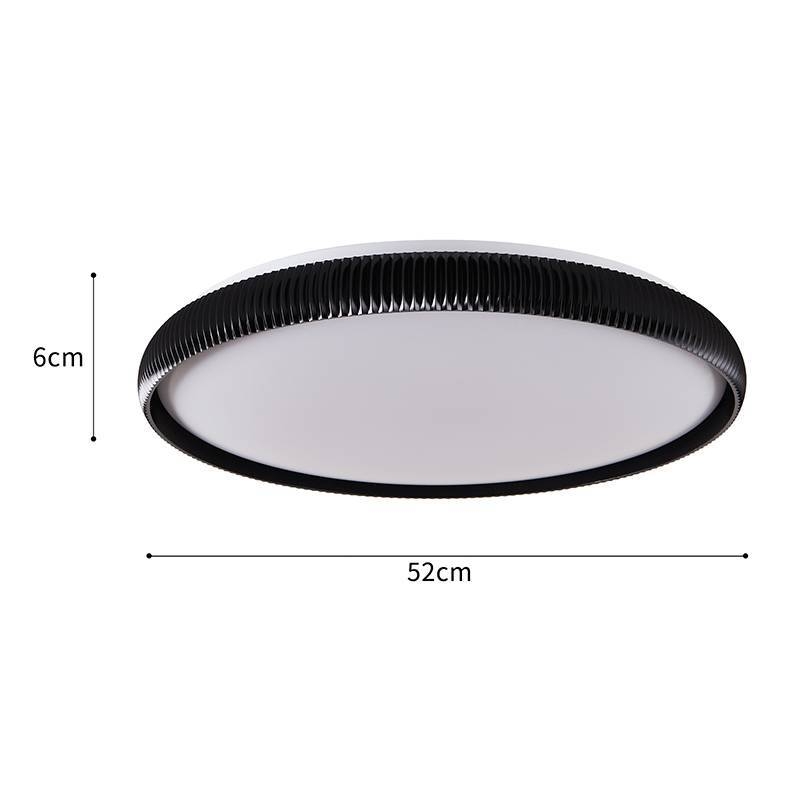 Plafon Nordecor Rond 33 watts Multitemperatura Preto Ø520x60mm 90037