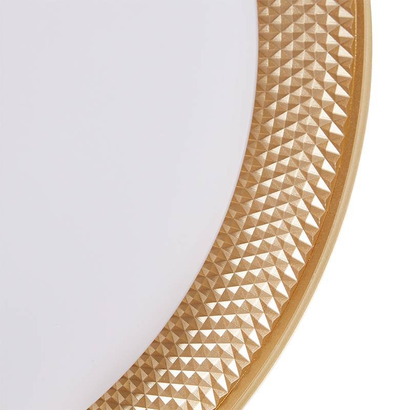 Plafon Nordecor Zyra 33 watts Multitemperatura Dourado Fosco Ø490x70mm 90033