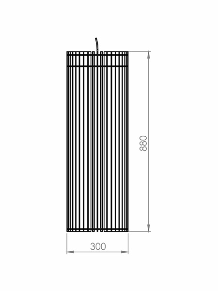 Pendente Classic Lar Tubular 30 1L E27 Ø300x880mm 1029