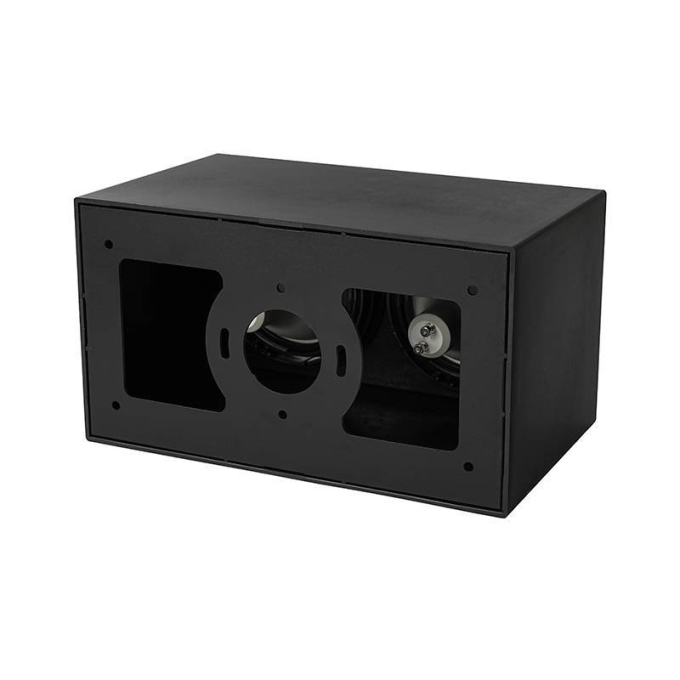 Spot Sobrepor Nordecor Loyo 2L AR70 Preto 216x120x130mm 6989