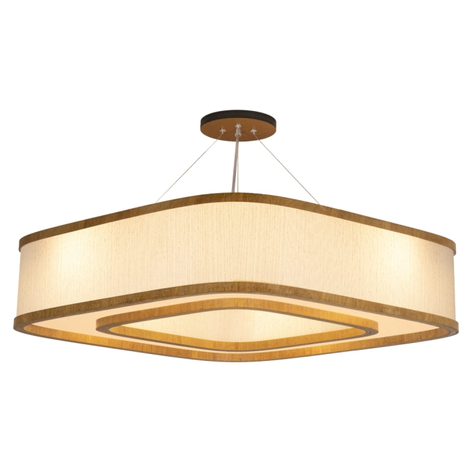 Pendente Classic Lar Soft Anel Lamé C7017 Madeira 8L E27 170x700x700mm 1204


