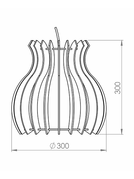 Pendente Classic Lar Coroa 1L E27 Ø300x300mm 1007