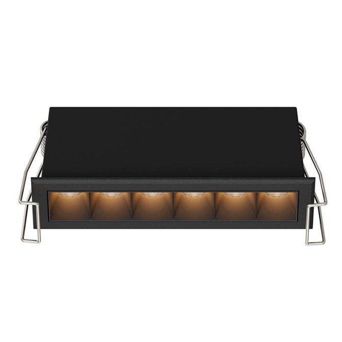 Embutido Nordecor Powerlux 6 Focos 8 watts Preto 2700K IRC97 36° Bivolt 109x32x40mm 80008