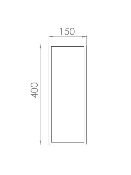 Arandela Classic Lar Sólida Longa 2L E27 245x145x85mm 1086

