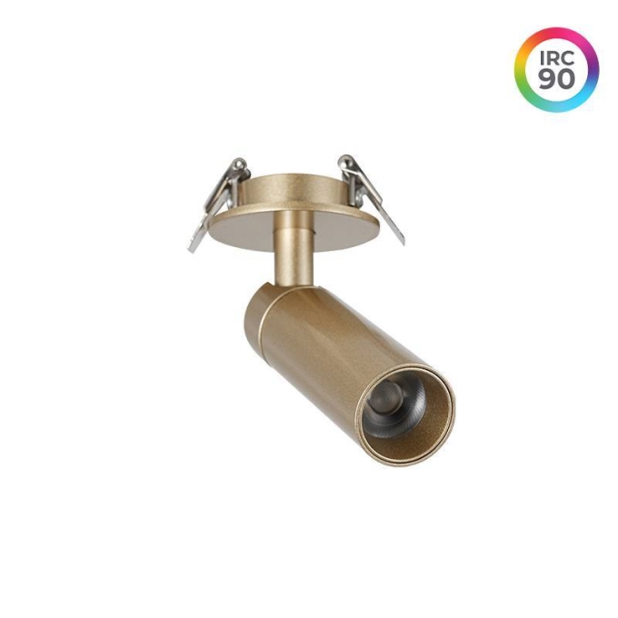 Spot Embutir Nordecor Blet 5 watts 24° IP20 3000K Dourado Bivolt Ø30x100mm 6994
