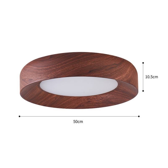 Plafon Nordecor Veta 36 watts Multitemperatura Imbuia Ø500x105mm 90023