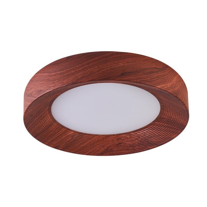 Plafon Nordecor Veta 36 watts Multitemperatura Imbuia Ø500x105mm 90023