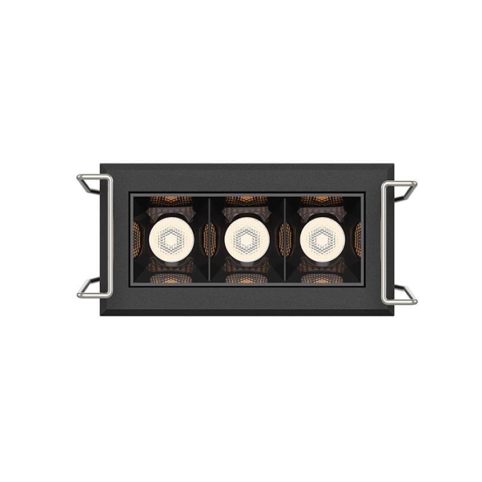 Embutido Nordecor Powerlux 3 Focos 5 watts Preto 2700K IRC97 36° Bivolt 62x32x40mm 80005