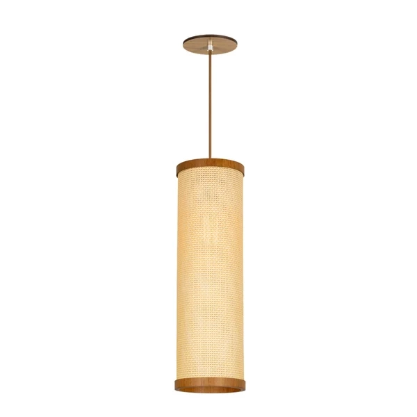 Pendente Classic Lar Palha Leve PL1544 Madeira 1L E27 Ø142x440mm 1161

