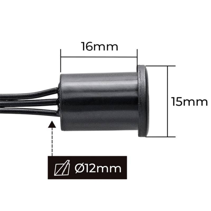 Sensor de Abertura de Porta Nordecor para Moveis 12/24V 2 Metros 7397
