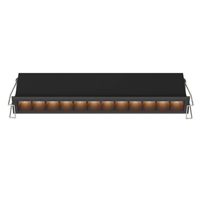 Embutido Nordecor Powerlux 12 Focos 18 watts Preto 2700K IRC97 36° Bivolt 109x32x40mm 80011