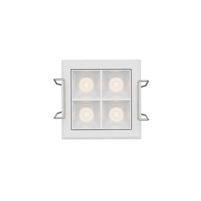 Embutido Nordecor Powerlux 4 Focos 7 watts Branco 2700K IRC97 36° Bivolt 52x52x40mm 80012