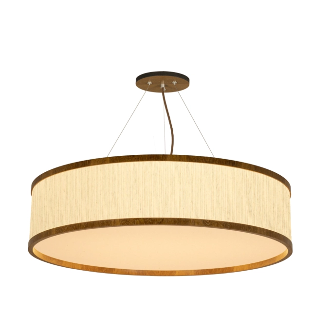 Pendente Classic Lar Soft C7017 Madeira 8L E27 Ø700x170mm 1178

