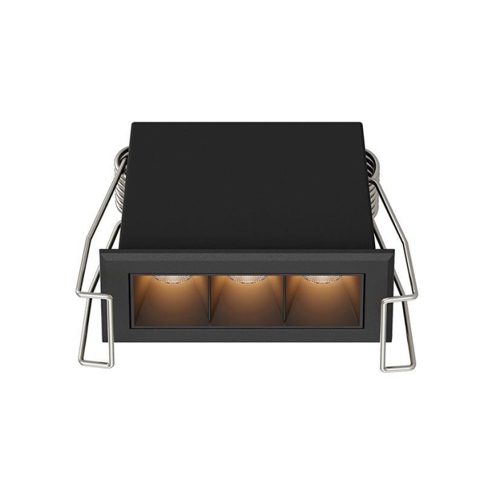 Embutido Nordecor Powerlux 3 Focos 5 watts Preto 2700K IRC97 36° Bivolt 62x32x40mm 80005