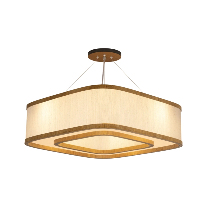 Pendente Classic Lar Soft Anel Lamé C5517 Madeira 8L E27 170x550x550mm 1194


