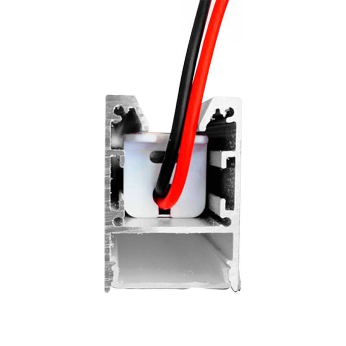 Perfil de Sobrepor Nordecor Fusy Branco 37x26mm Barra de 2 metros Alojamento para Fonte Slim 4290