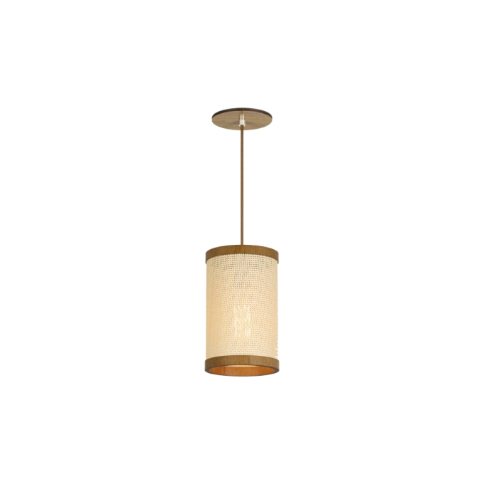 Pendente Classic Lar Palha Leve PL1520 Madeira 1L E27 Ø142x200mm 1159

