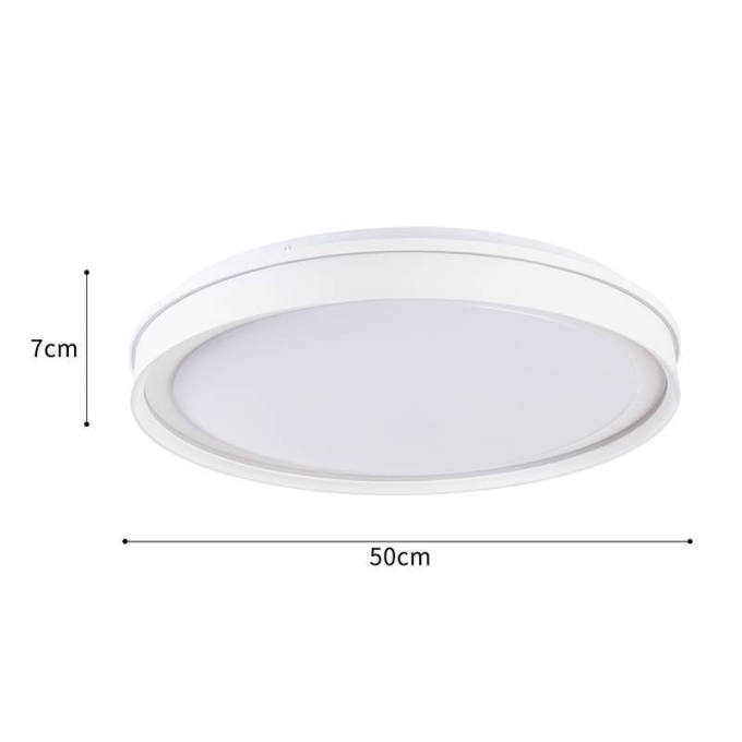 Plafon Nordecor Glyner 33 watts Multitemperatura Branco Ø500x70mm 90034