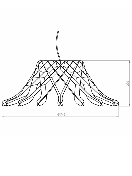 Pendente Classic Lar Trançado Flor 1L E27 Ø750x290mm 1001
