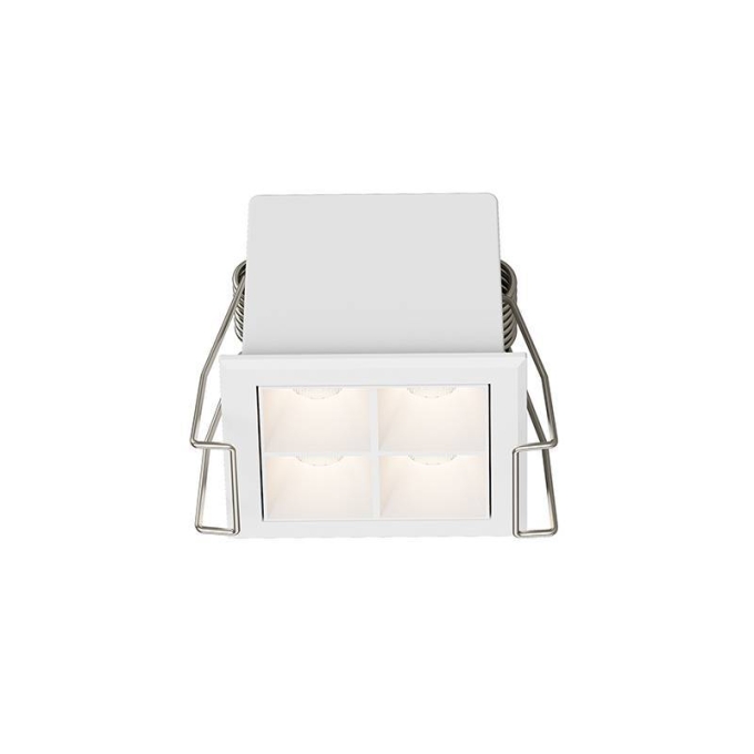 Embutido Nordecor Powerlux 4 Focos 7 watts Branco 2700K IRC97 36° Bivolt 52x52x40mm 80012