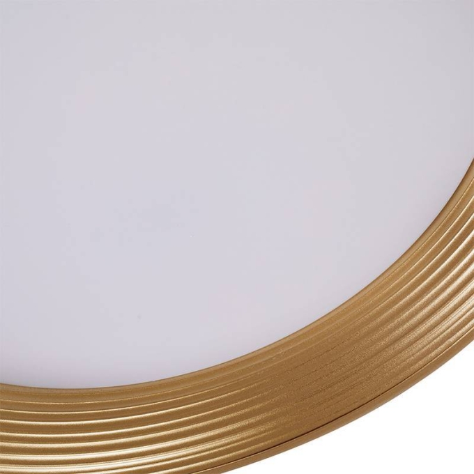 Plafon Nordecor Veta 36 watts Multitemperatura Dourado Ø500x105mm 90021