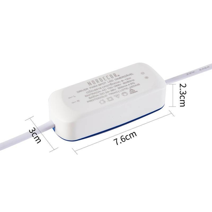Driver Nordecor Dimerizável Triac para Spots 8-12 watts 24-36V 300MA 6518