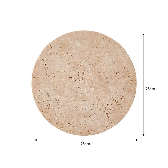 Arandela Nordecor Tivo Sole 10 watts 3000K IRC97 Mármore Travertino Ø250mm 90006