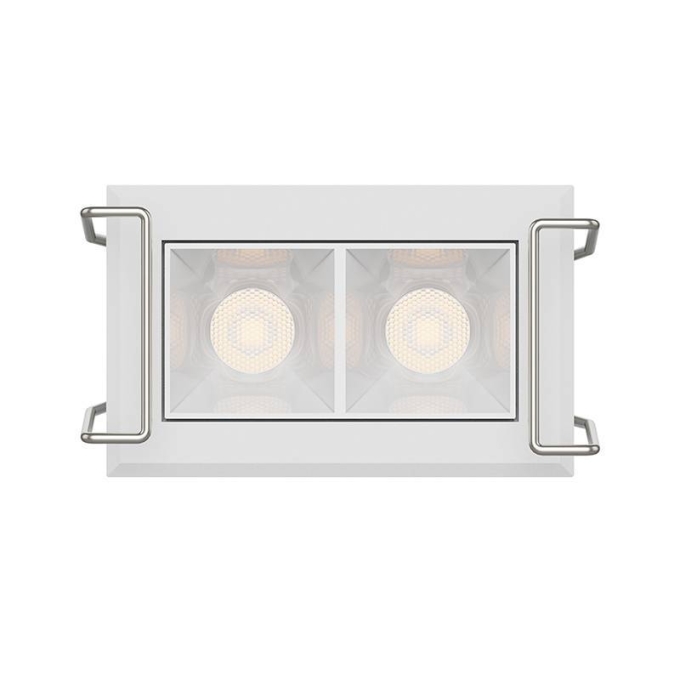 Embutido Nordecor Powerlux 2 Focos 3 watts Branco 2700K IRC97 36° Bivolt 52x32x40mm 80000