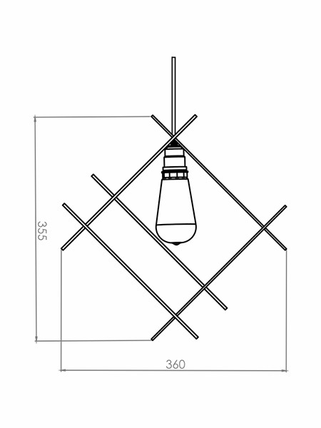 Pendente Classic Lar Mod 1L E27 355x355x360mm 1041