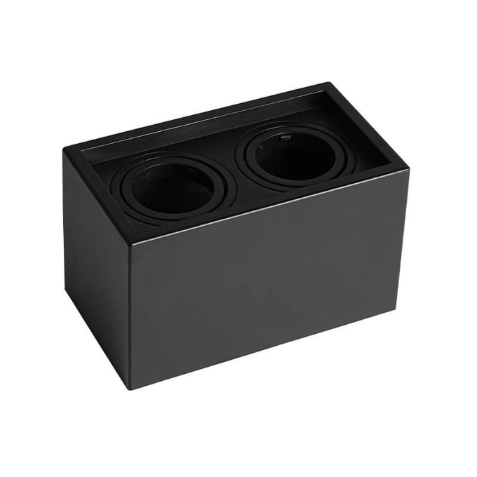 Spot Sobrepor Nordecor Loyo 2L MR16 Preto 166x94x96mm 6985