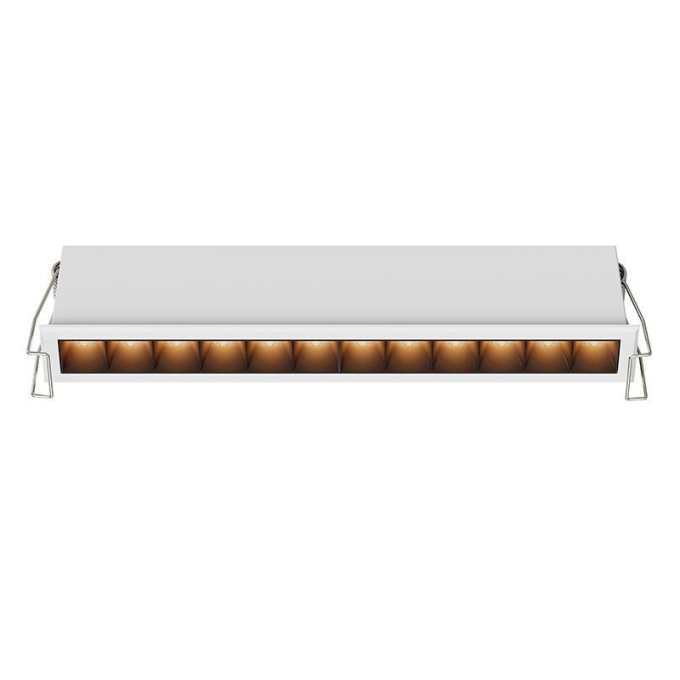 Embutido Nordecor Powerlux 12 Focos 18 watts Branco e Fundo Preto 2700K IRC97 36° Bivolt 109x32x40mm 80010
