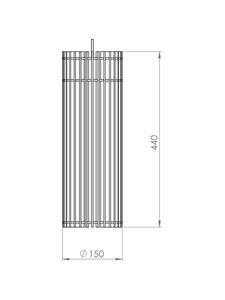 Pendente Classic Lar Tubular 15 1L E27 Ø150x440mm 1028