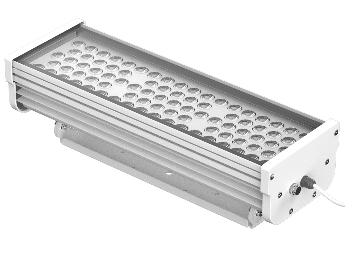 Projetor Powerlume Longo Alcance Facho 4° 90 watts IP67 Alumínio e Difusor Vidro Bivolt 180x542mm PLA90W