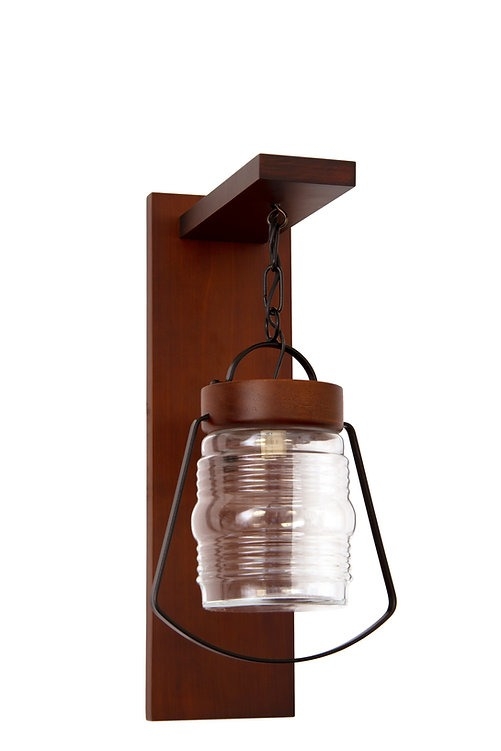 Arandela Muller Lamparina Envelhecida e Vidro Cristal 1L G9 400x110mm 1310E/C