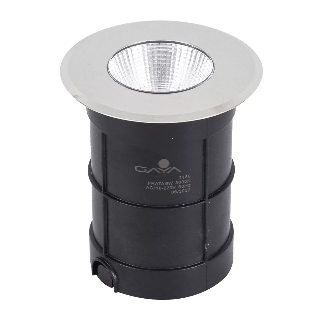 Embutido de Solo Gaya 4 watts 3000K IP67 Cob Prata IP67 24° Bivolt Ø75x89mm 3164