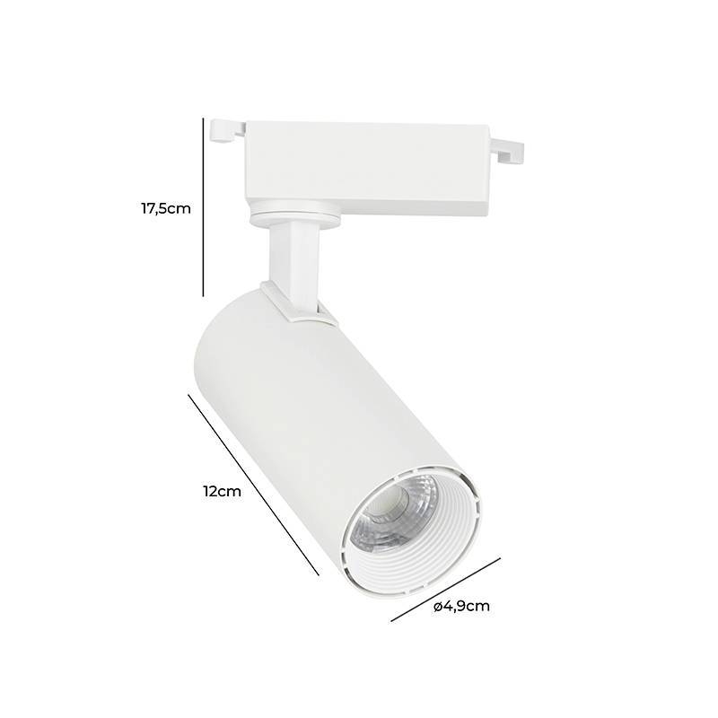 Spot para Trilho Nordecor Nize 10 watts 4000K 35° Branco Ø47x110x165mm Bivolt 6918