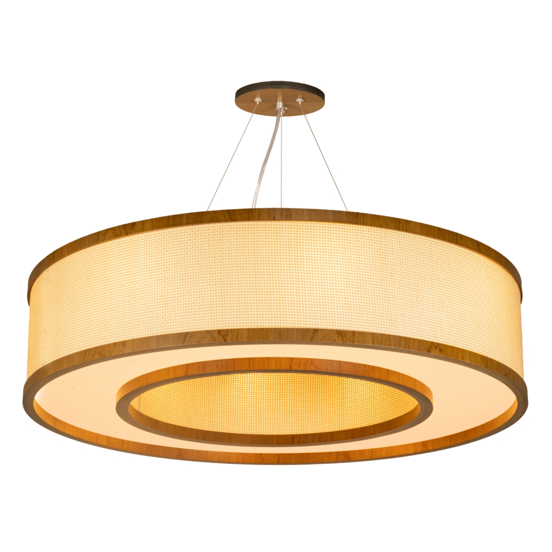 Pendente Classic Lar Palha Leve Anel PL7017 Madeira 8L E27 Ø700x170mm 1286


