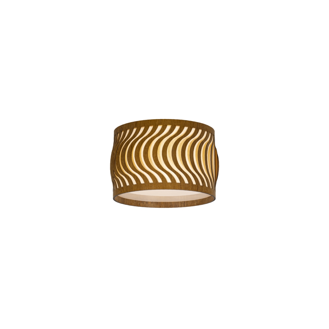 Plafon Classic Lar Ondas Slim 28 Madeira 2L E27 Ø275x185mm 1144

