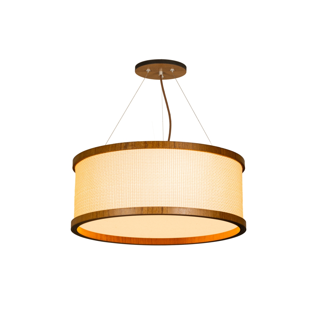 Pendente Classic Lar Palha Leve PL4517 Madeira 3L E27 Ø440x170mm 1264

