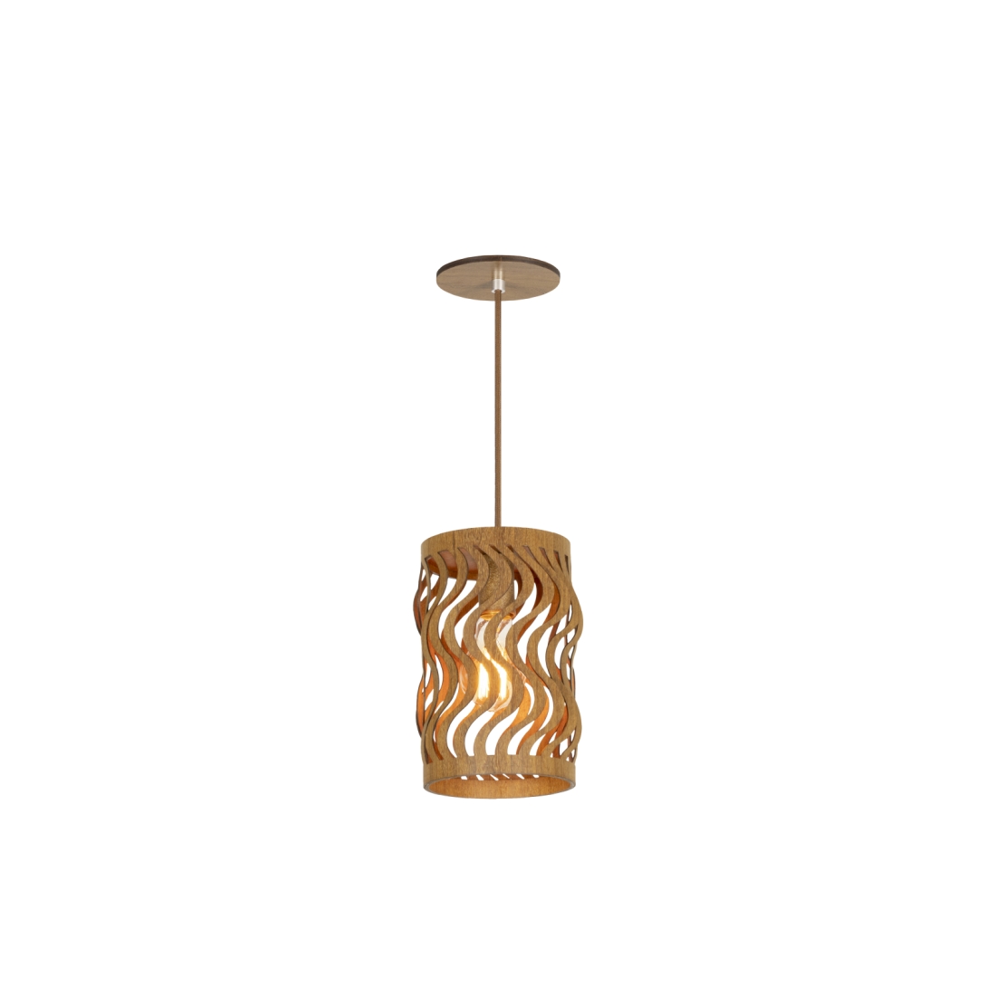 Pendente Classic Lar Dunas Pequeno 5 Madeira 1L E27 Ø135x220mm 1064
