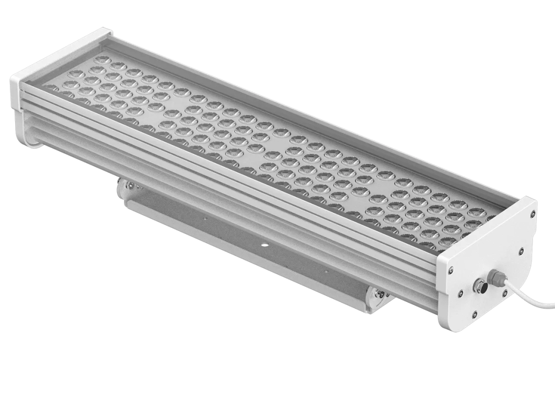 Projetor Powerlume Longo Alcance Facho 4° 120 watts IP67 Alumínio e Difusor Vidro Bivolt 180x702mm PLA120W