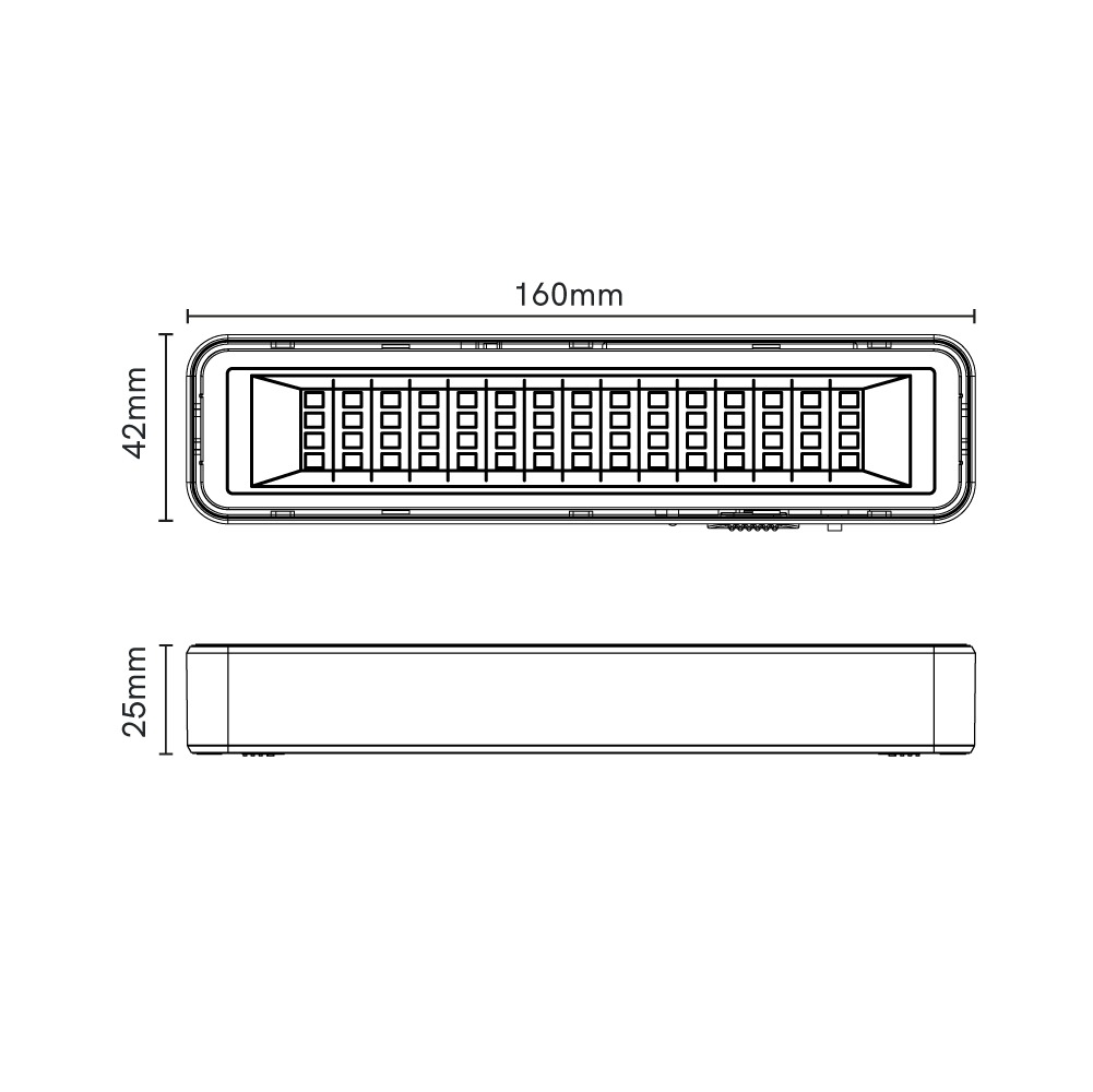 Luminária de Emergência Blumenau 4 watts 60 Leds 300 Lumens 160x42x25mm 41060044-3