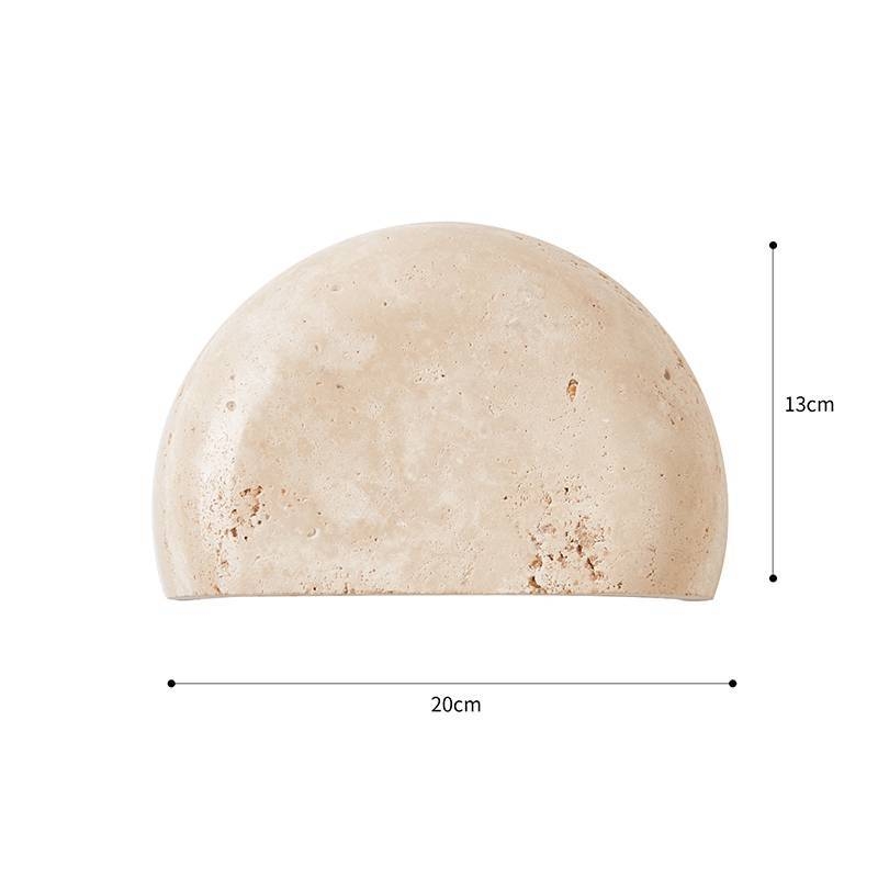 Arandela Nordecor Tivo Luna Mármore Travertino 1L G9 IP20 200x130mm 90012