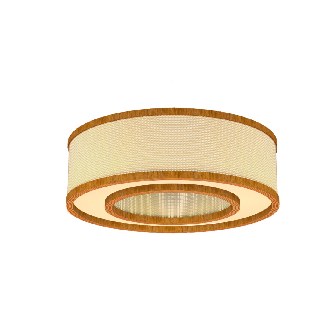 Plafon Classic Lar Palha Leve Anel PL5517 Madeira 5L E27 Ø550x170mm 1283

