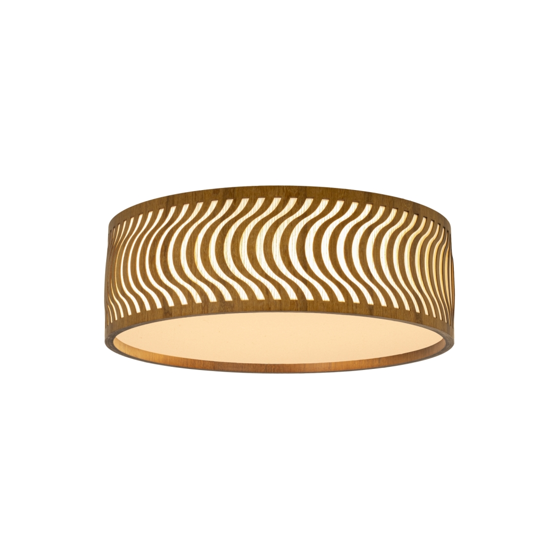 Plafon Classic Lar Ondas Slim 70 Madeira 8L E27 Ø700x185mm 1291
