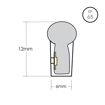 Neon Flex IP67 Alpertone 2700K 7,4w/mt 24V 120 leds/mt 6x12mm (Rolo 25 metros) 011894
