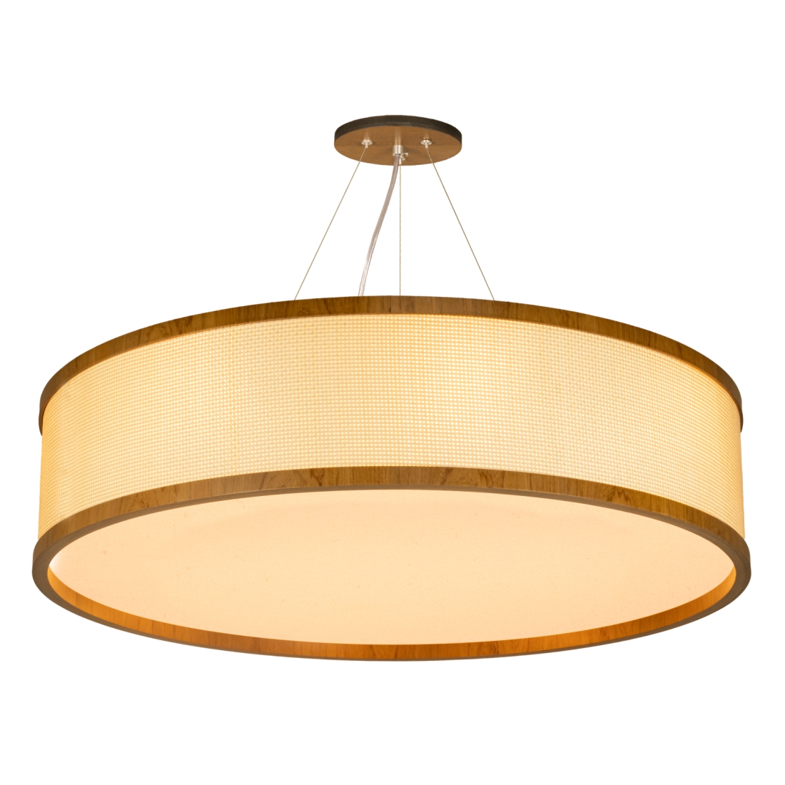 Pendente Classic Lar Palha Leve PL7017 Madeira 8L E27 Ø700x170mm 1282

