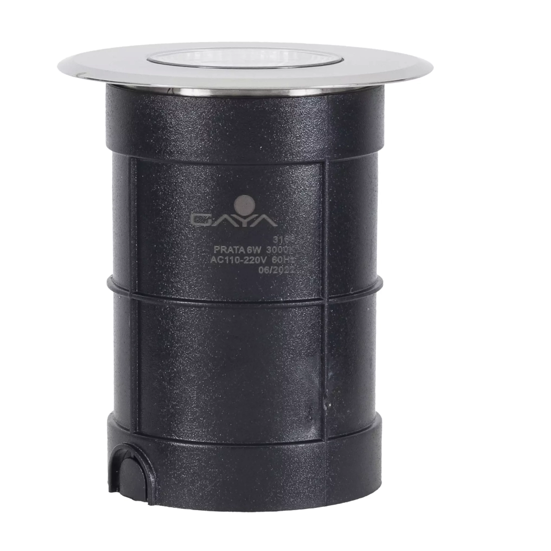 Embutido de Solo Gaya 6 watts 3000K IP67 Cob Prata IP67 24° Bivolt Ø89x99mm 3166