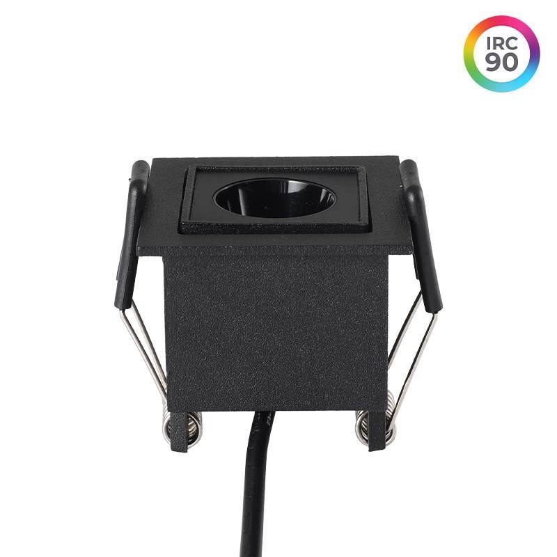Embutido Nordecor Downlight Powerus Direcional Preto 2 watts 3000K IRC90 35° Bivolt 48x52mm 6969